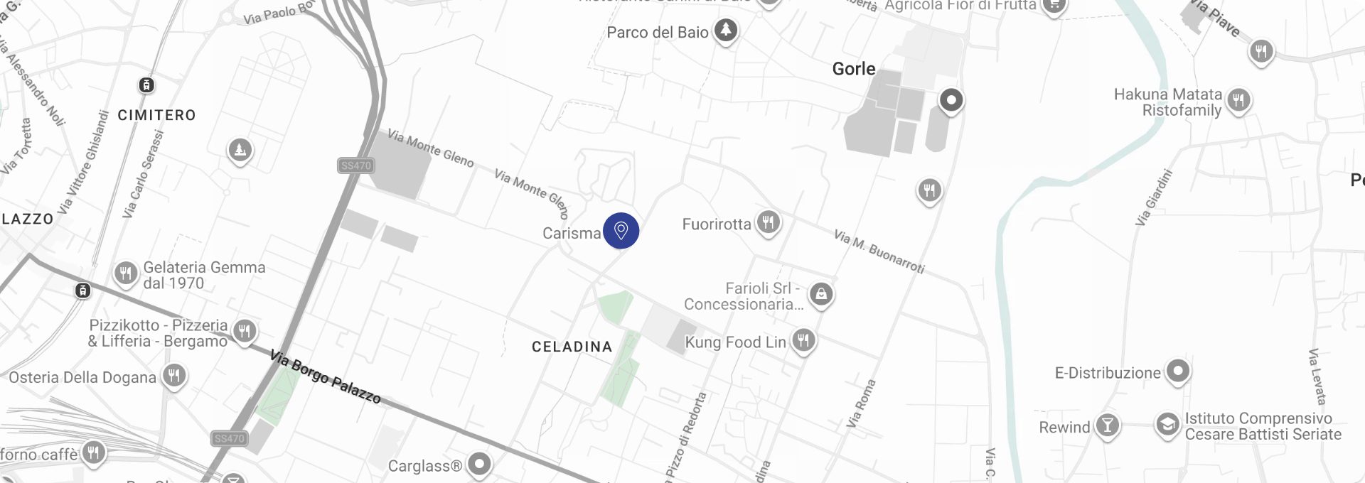 Mappa: Fondazione Carisma, via Daste e Spalenga 12L, Bergamo